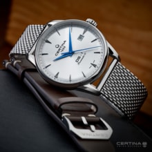 Gent watch ∙ Automatic ∙ Silver ∙ Milanese mesh ∙ Quick-release system ∙ Leather - #3