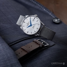 Gent watch ∙ Automatic ∙ Silver ∙ Milanese mesh ∙ Quick-release system ∙ Leather - #3