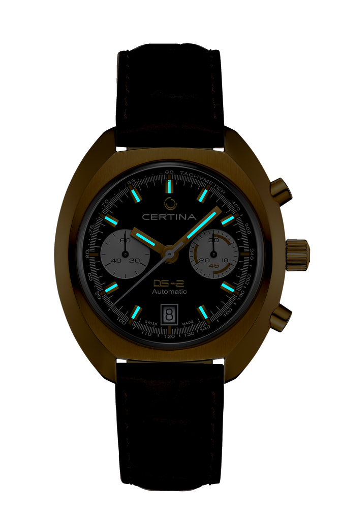 DS-2 Chronograph Automatic Automatic Green Quick-release system, Leather:  SwissWatch