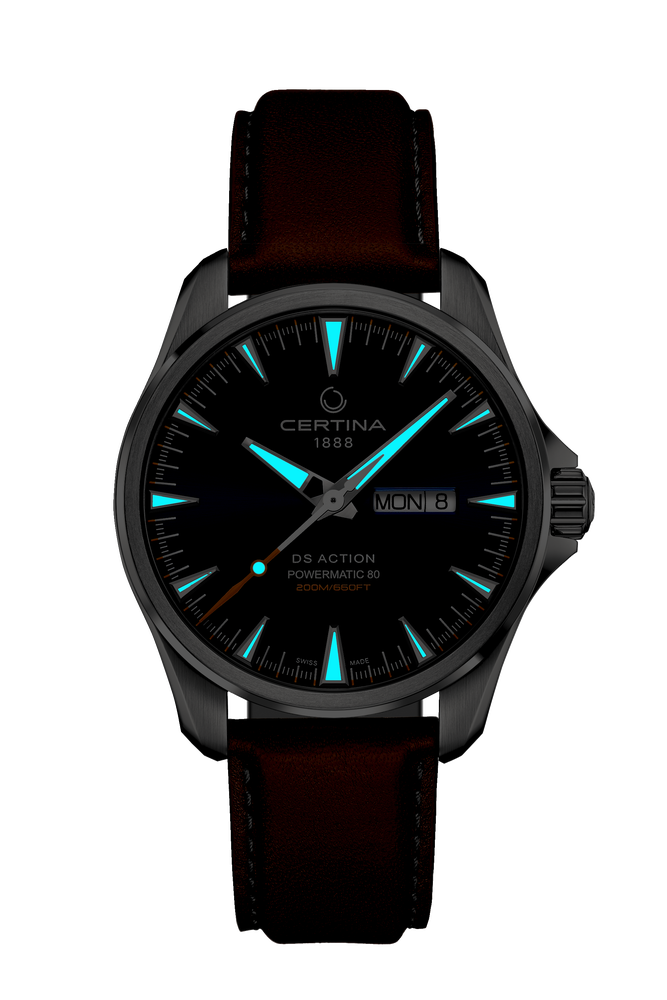DS Action Day Date Powermatic 80 Automatic Blue 316L stainless steel 41.00mm