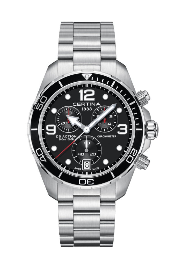 DS Action Quartz Black 316L stainless steel: SwissWatch | Certina